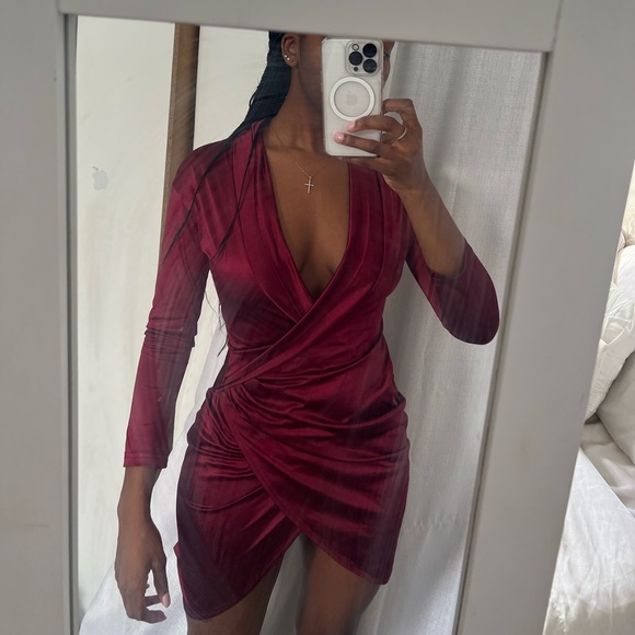 Silk Red Dress - Picture 3 of 8